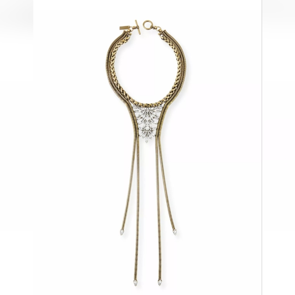 NWT $678 AUDEN Devon Brass Statement Couture Choker Runway Necklace AUSTRIA - Picture 3 of 5
